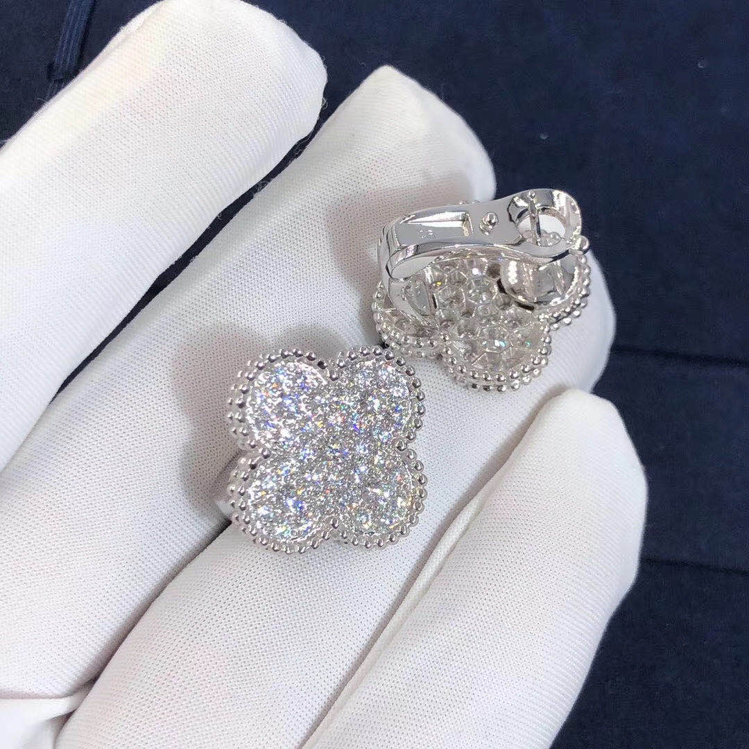 van cleef and arpels diamond earrings