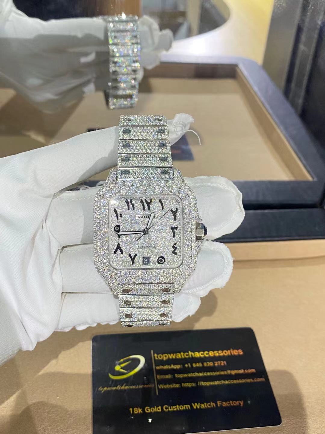 moissanite Cartier Santos WSSA0030 - Top Watch Accessorie